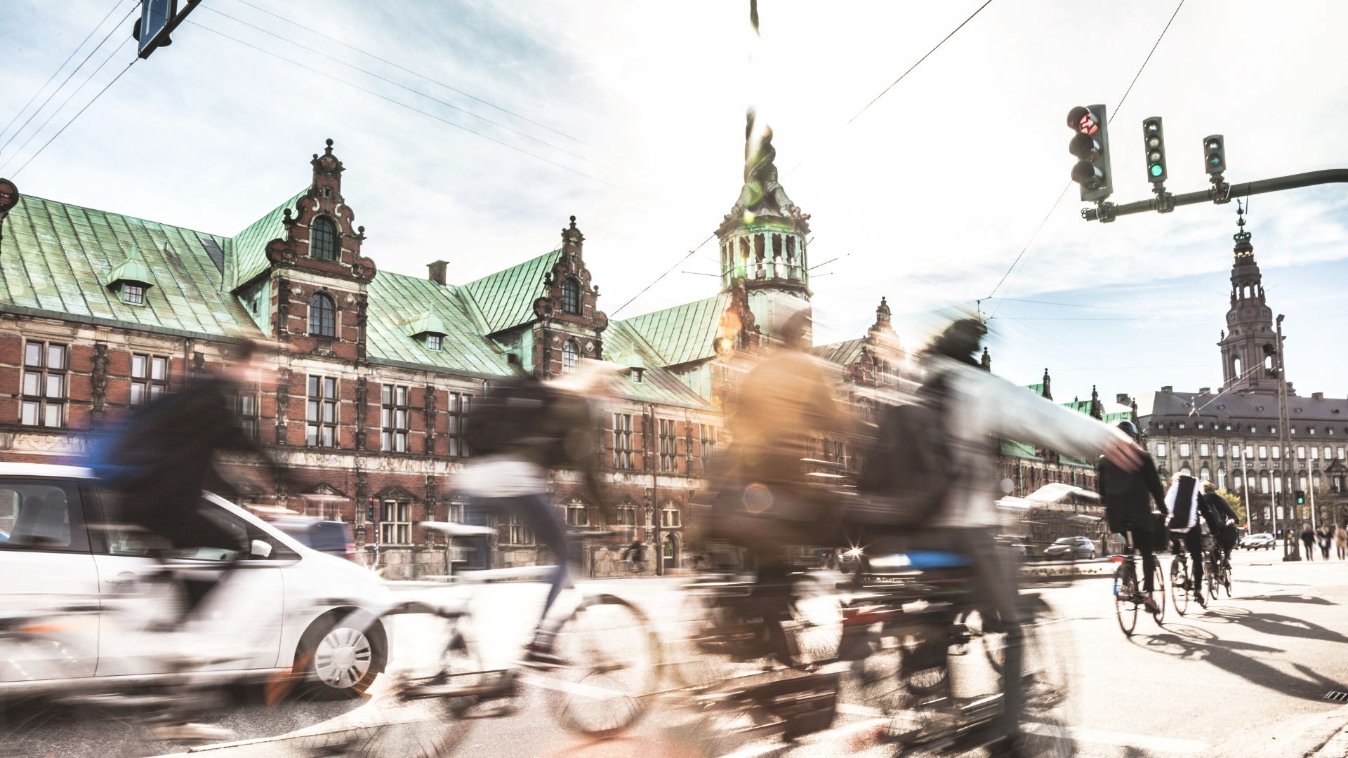 Billede af cyklister i KBH